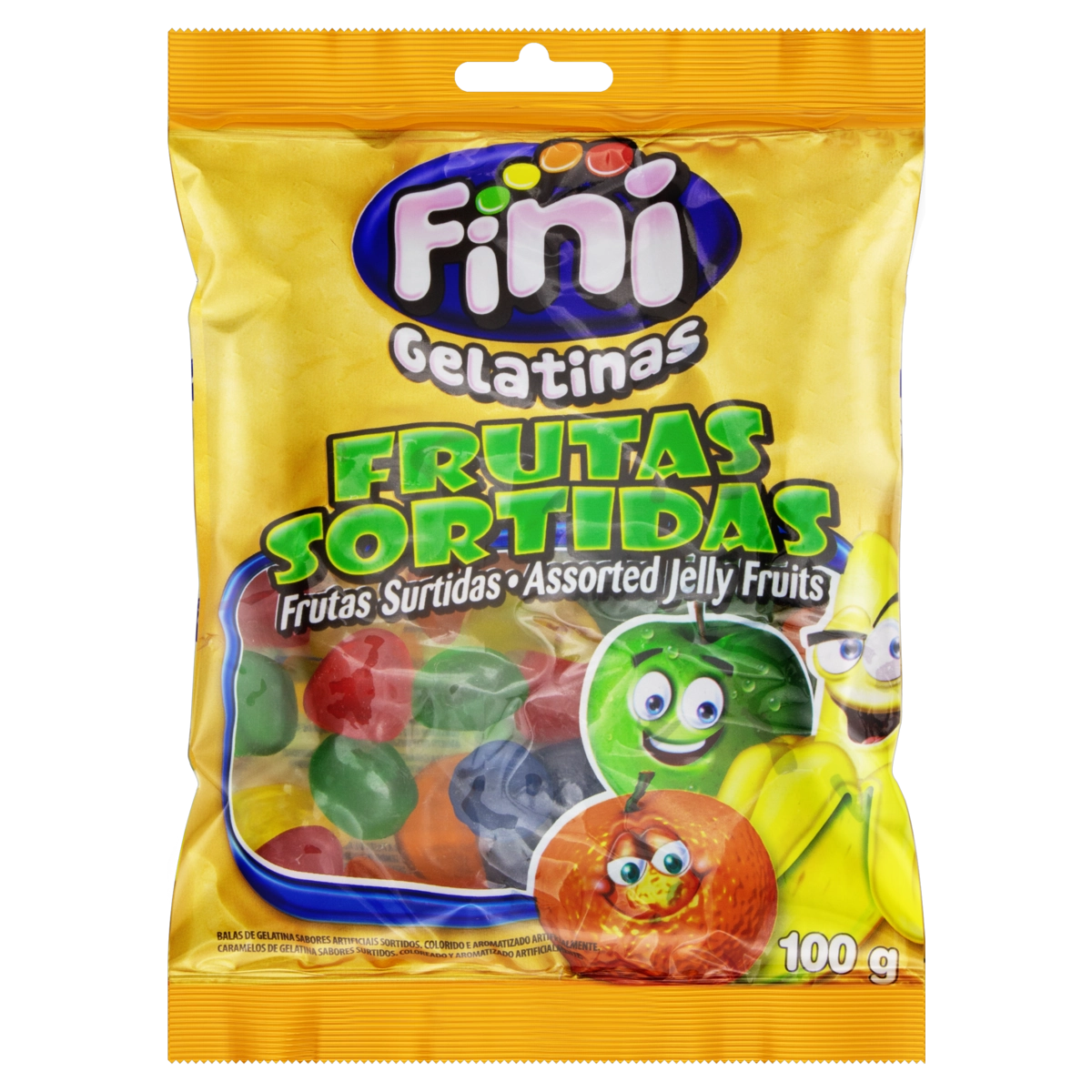 Bala De Gelatina Frutas Sortidas Fini Pacote 100g