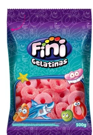 Bala Gelatina Aros Morango 500g 115500a04003 Sanchez Cano