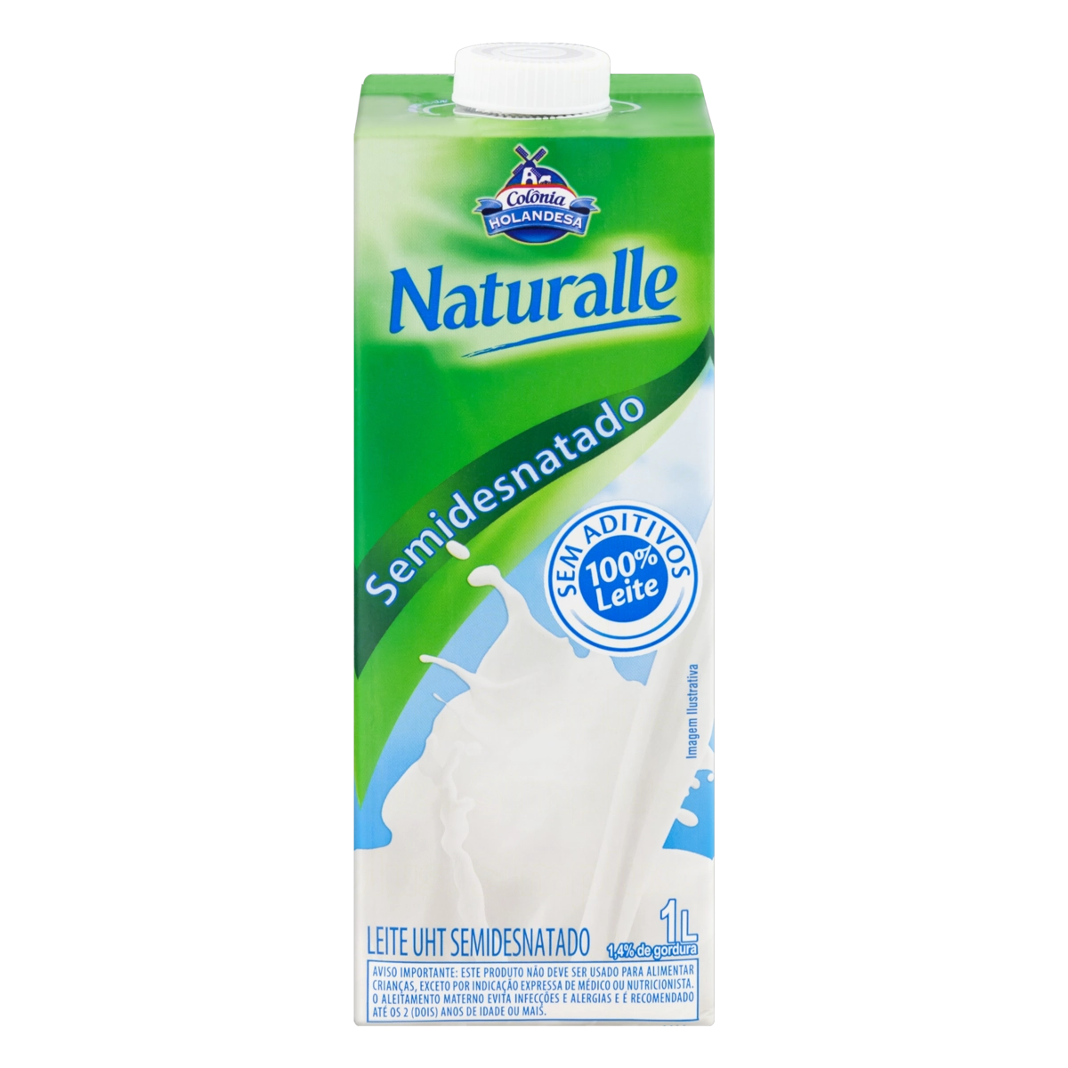 Leite Uht Semidesnatado Colônia Holandesa Naturalle Caixa 1l
