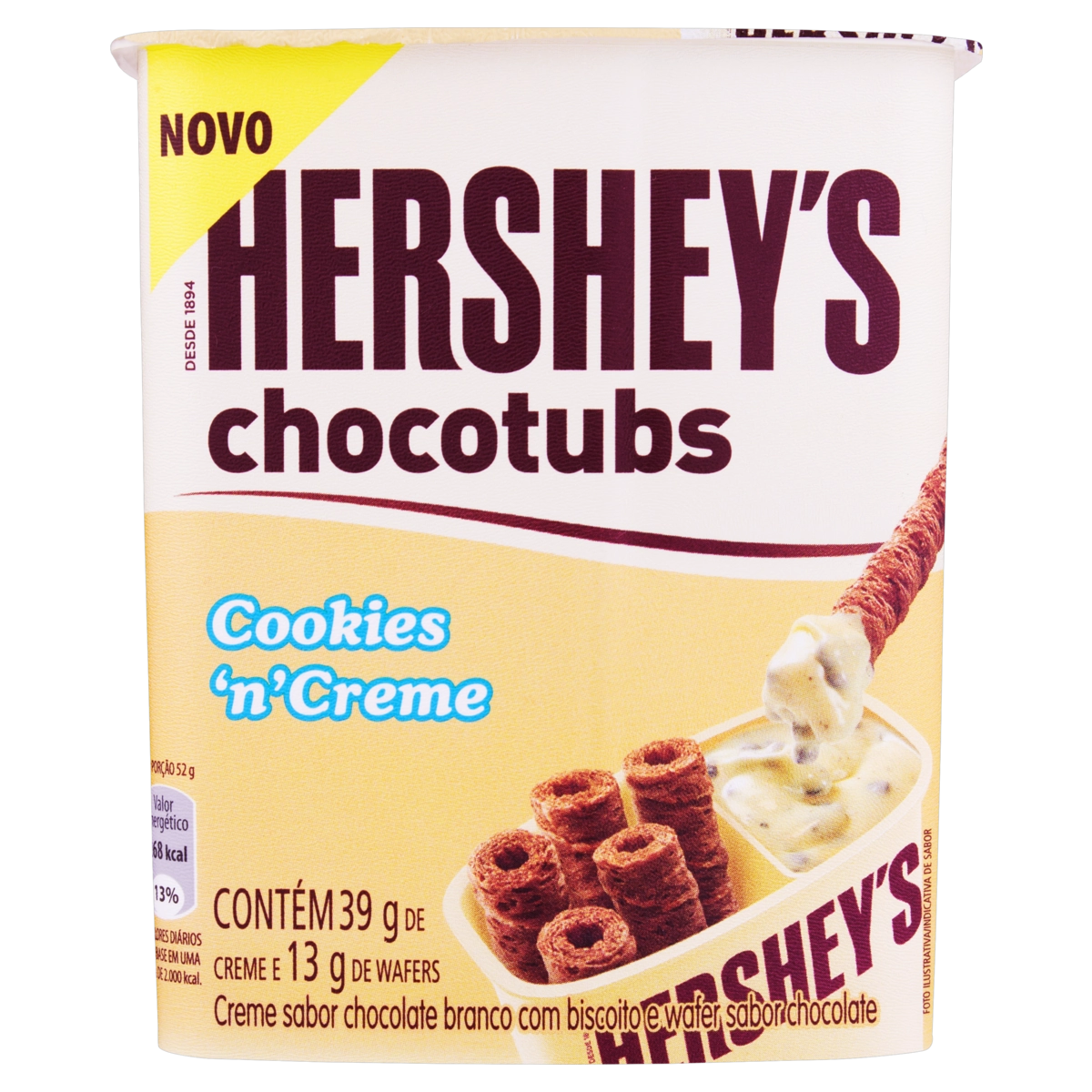 Creme Cookies N Creme Hersheys Chocotubs Pote 52g