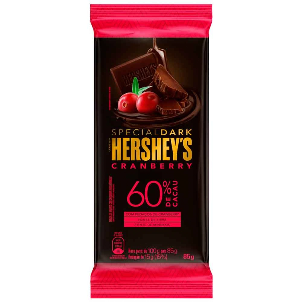 Chocolate Amargo 60 Cacau Cranberry Hersheys Special Dark Pacote 100g