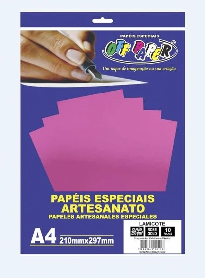 Papel Lamicote Novo Rose Gold A4 250g/m Offpaper