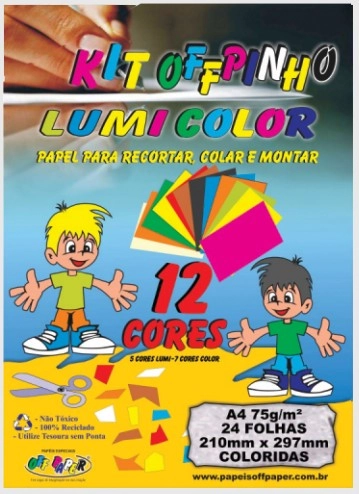 Kit Papel Criativo Offpinho Lumi Color 24f 75g 7589 Off Paper