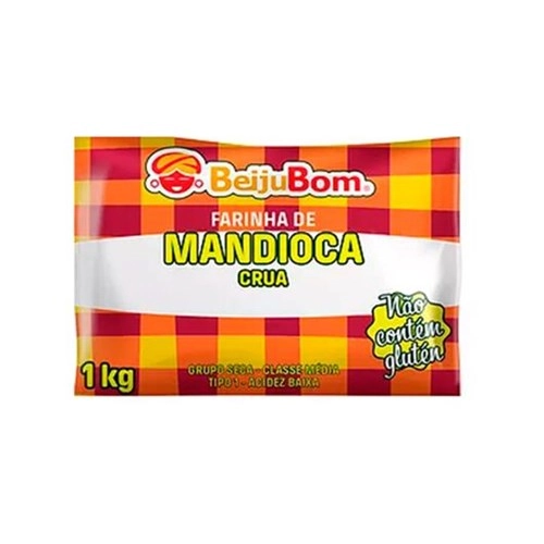 Farinha Mandioca Beijubom 1kg Crua