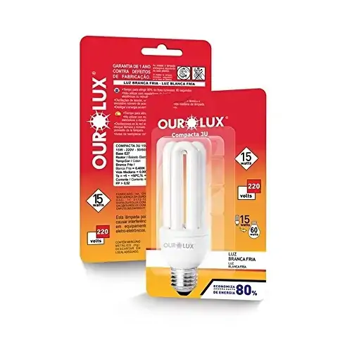 Lampada Eletrica 3u Ourolux 15w 220v