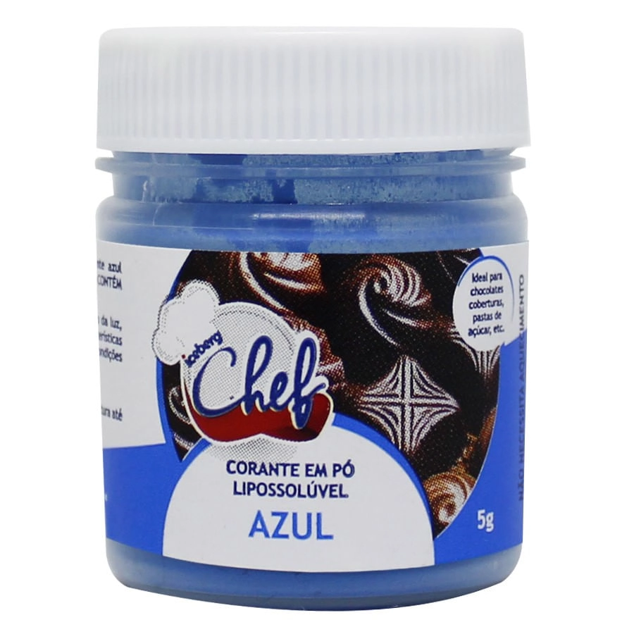 Corante Po Para Chocolate Azul Iceberg 5gr