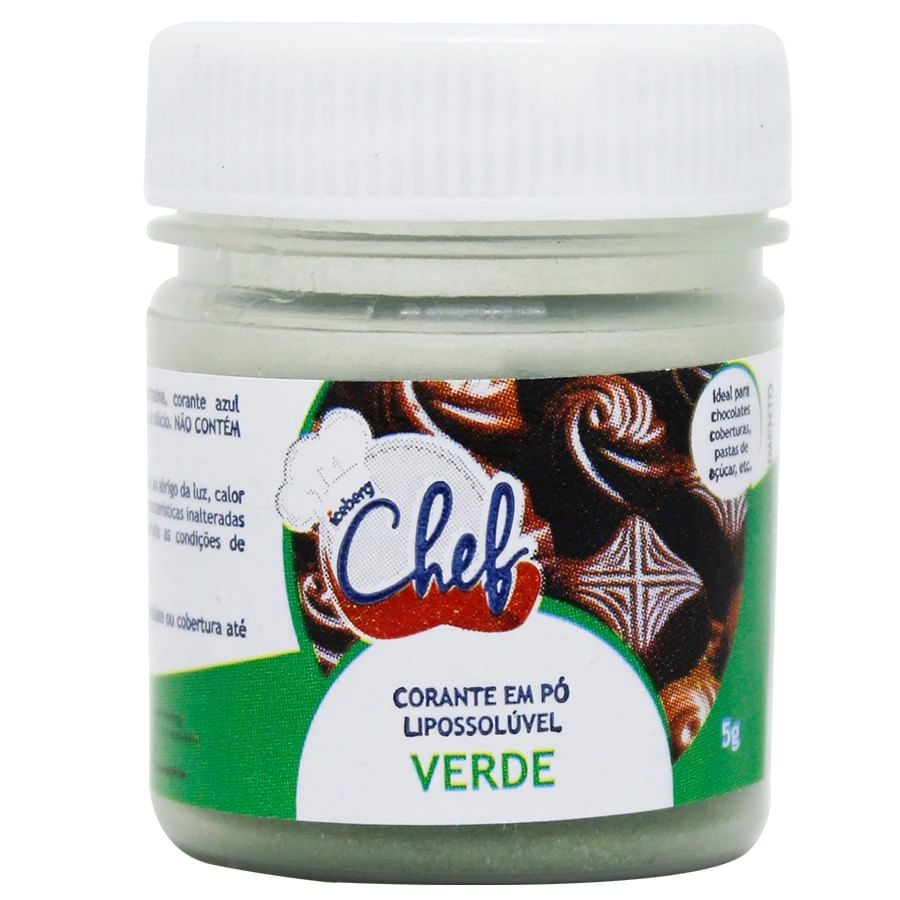 Corante Lip P/choco Po Verde 5g Iceberg Chef
