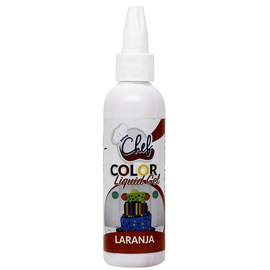 Corante Liquigel Laranja 60g Iceberg Chef