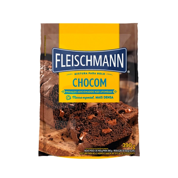 Mistura Para Bolo Cremoso Chocomousse Fleischmann Clássicos Sachê 400g