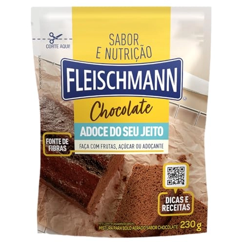 Mistura Para Bolo Aerado Chocolate Fleischmann Sabor E Nutrição Adoce Do Seu Jeito Sachê 230g