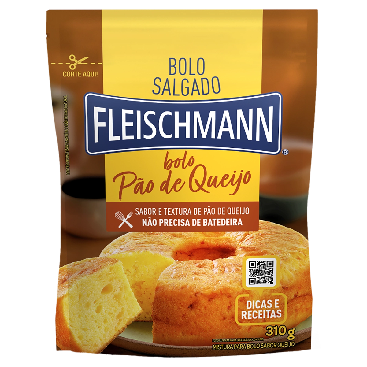 Mistura Para Bolo Pão De Queijo Fleischmann Sachê 310g