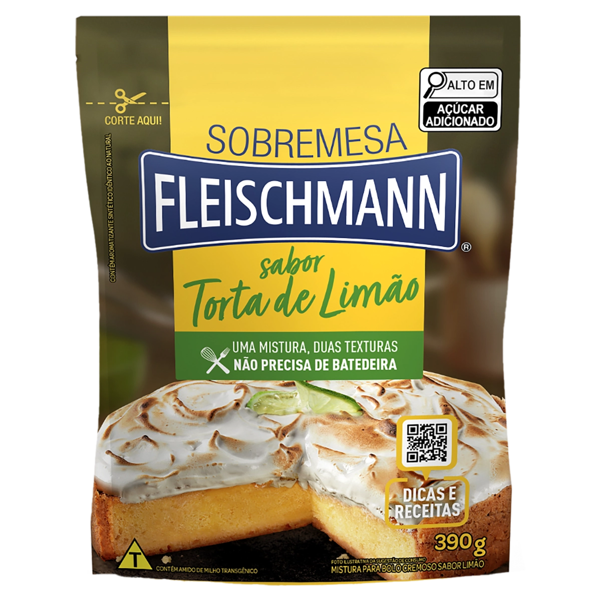 Mistura Para Bolo Cremoso Torta De Limão Fleischmann Sachê 390g