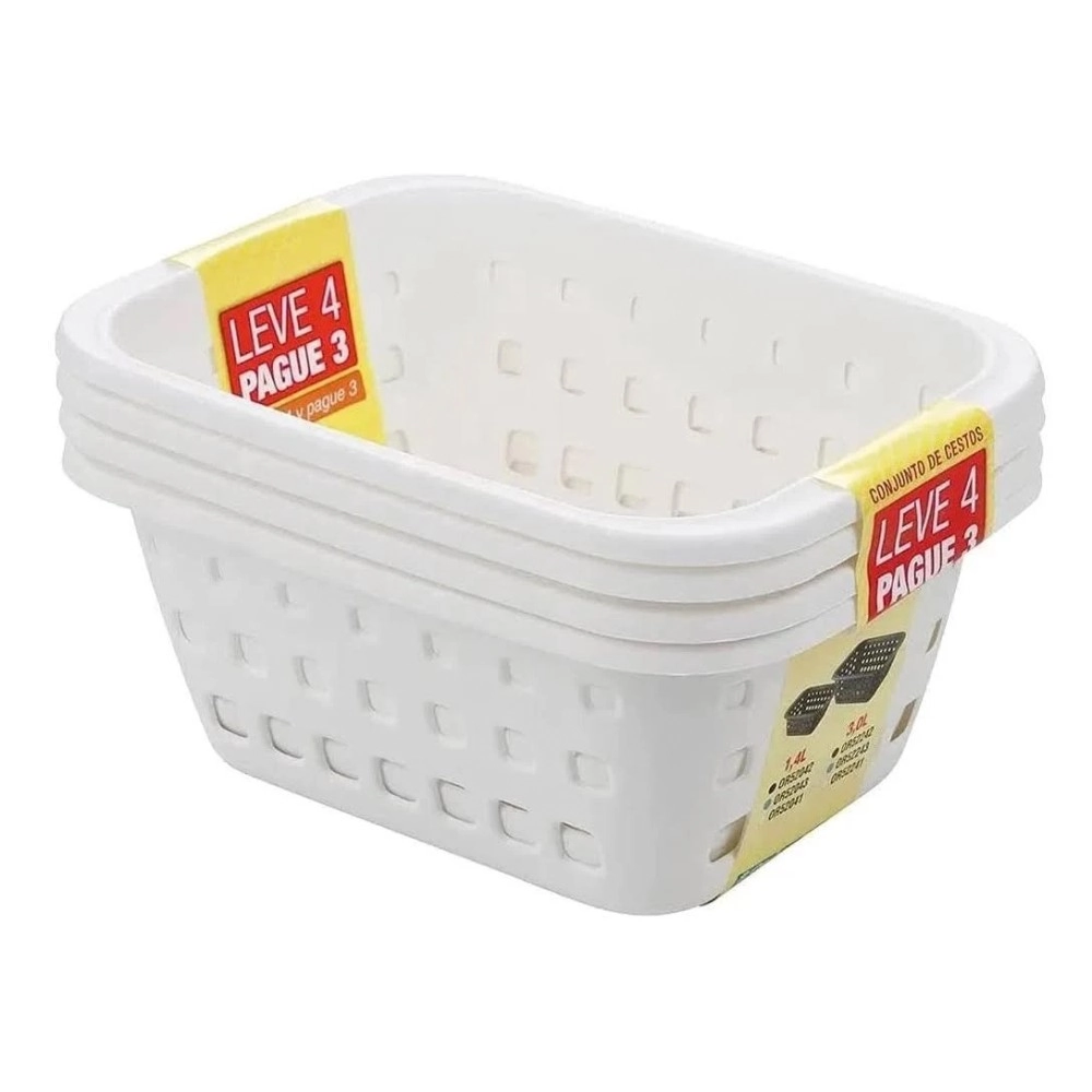 Cesto 3l Leve 4 Pague 3 Branco Or52241 Orden