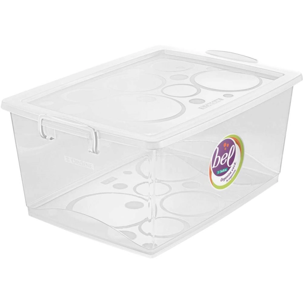 Organizador Plastico Cristal C/trava 30l