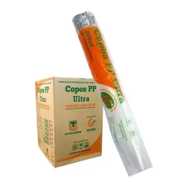 Copos Pp Ultra Descartaveis 100cp De 180ml