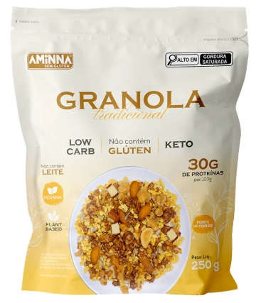 Granola Aminna Low Carb 250g Tradicional
