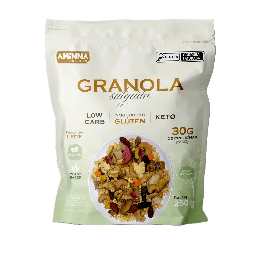 Granola Aminna Low Carb 250g Salgada