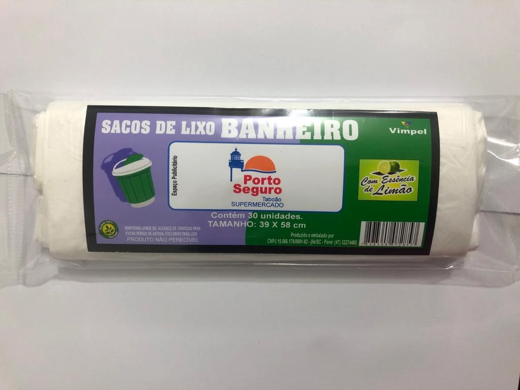 Saco Lixo Maciel Banheiro Rolo C/30 39x58