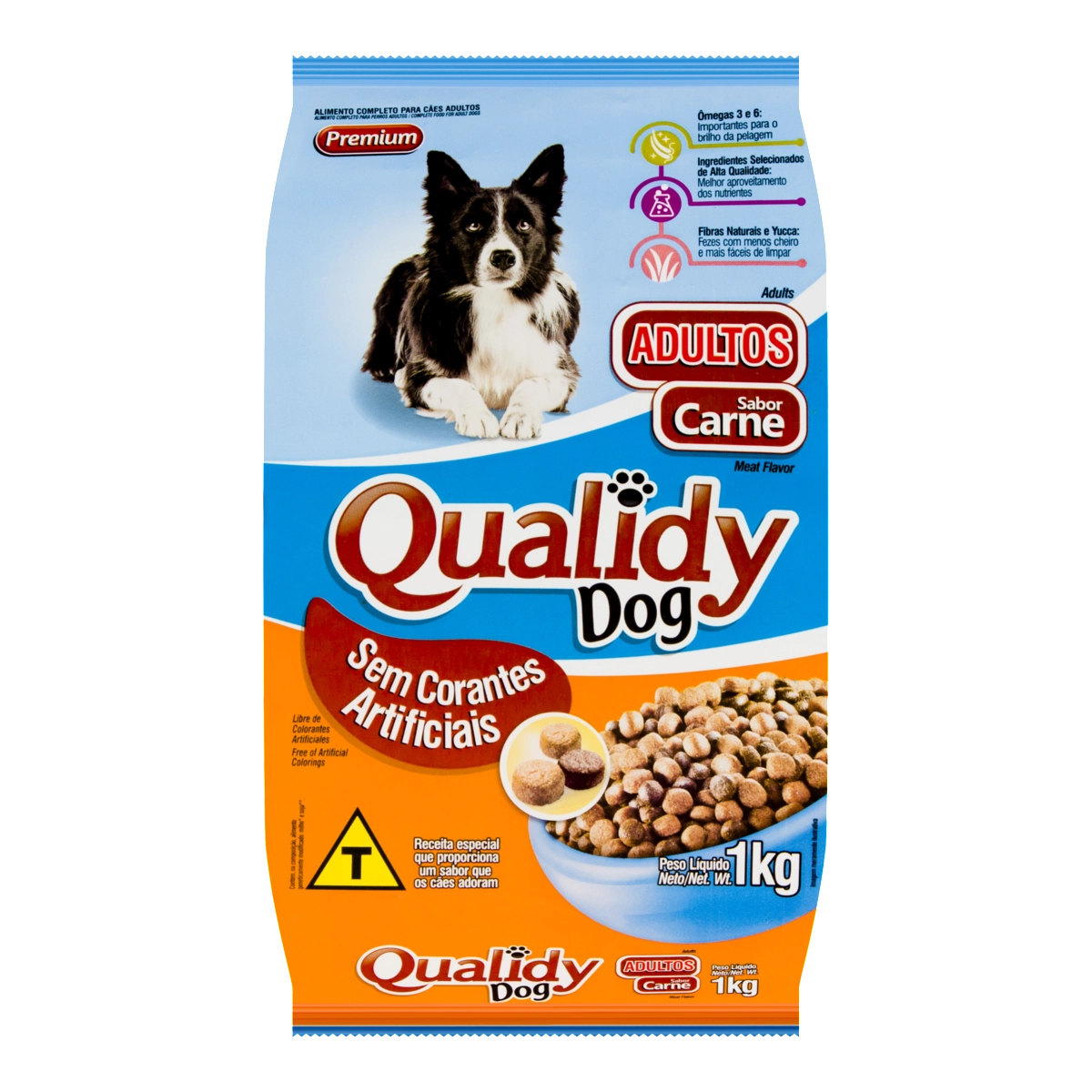 Alimento Para Cães Adultos Carne Qualidy Pacote 1kg
