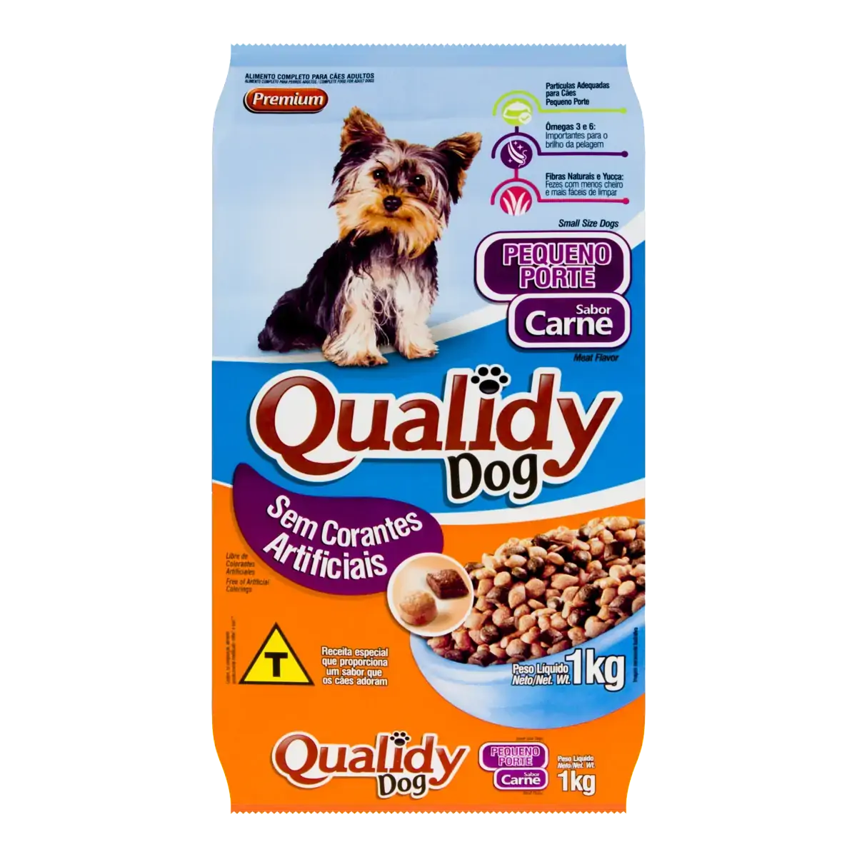 Alimento Para Cães Adultos Raças Pequenas Carne Qualidy Pacote 1kg