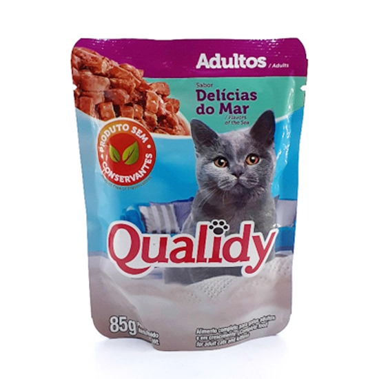 Racao Qualidy Cat Sache 85g Delicias Do Mar