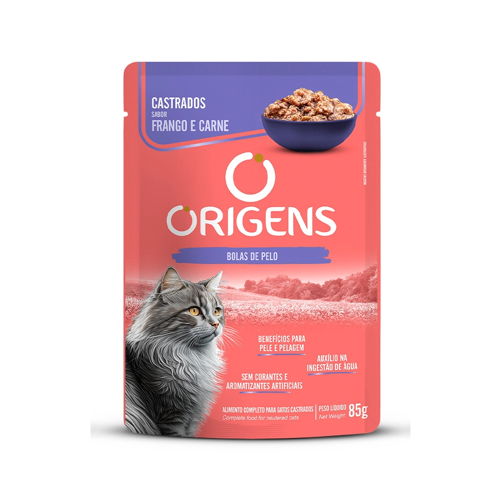 Origens Sache Gatos Castrado Frango 85g