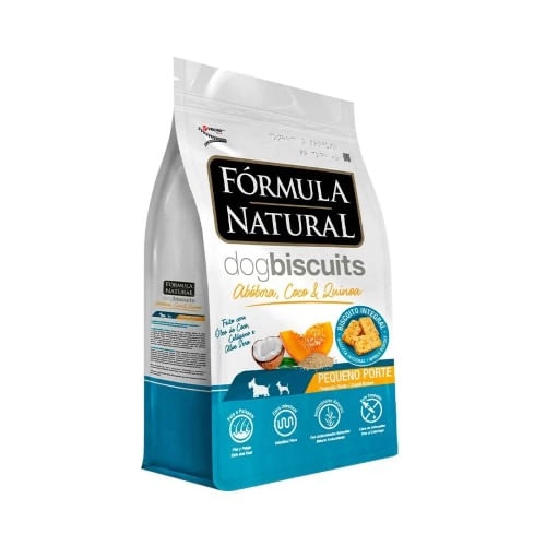 Biscoito Fórmula Natural Dog Biscuit Abóbora. Coco E Quinoa Para Cães De Raças Pequenas 250 G