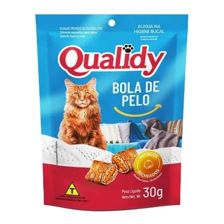 Petisco Qualidy Gatos 30g Bola De Pelo