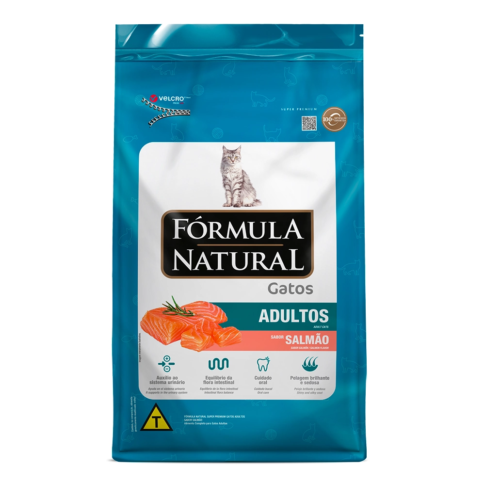 Ração Seca Formula Natural Super Premium Gatos Adulto Sabor Salmão 1kg