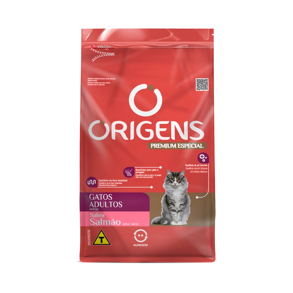 Ração Seca Origens Gato Adulto Salmão 3kg