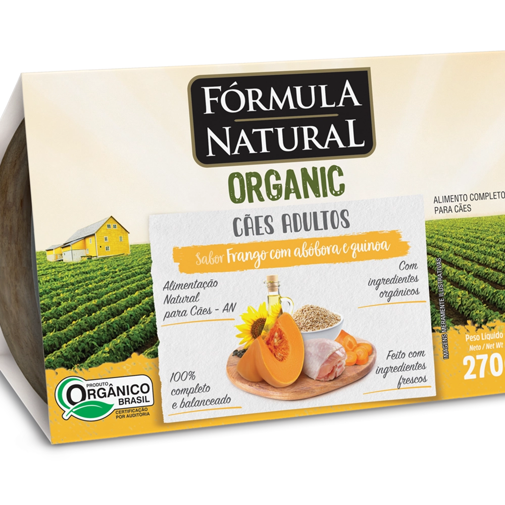 Formula Natural Caes Umido Ad Frango Arroz 270 G