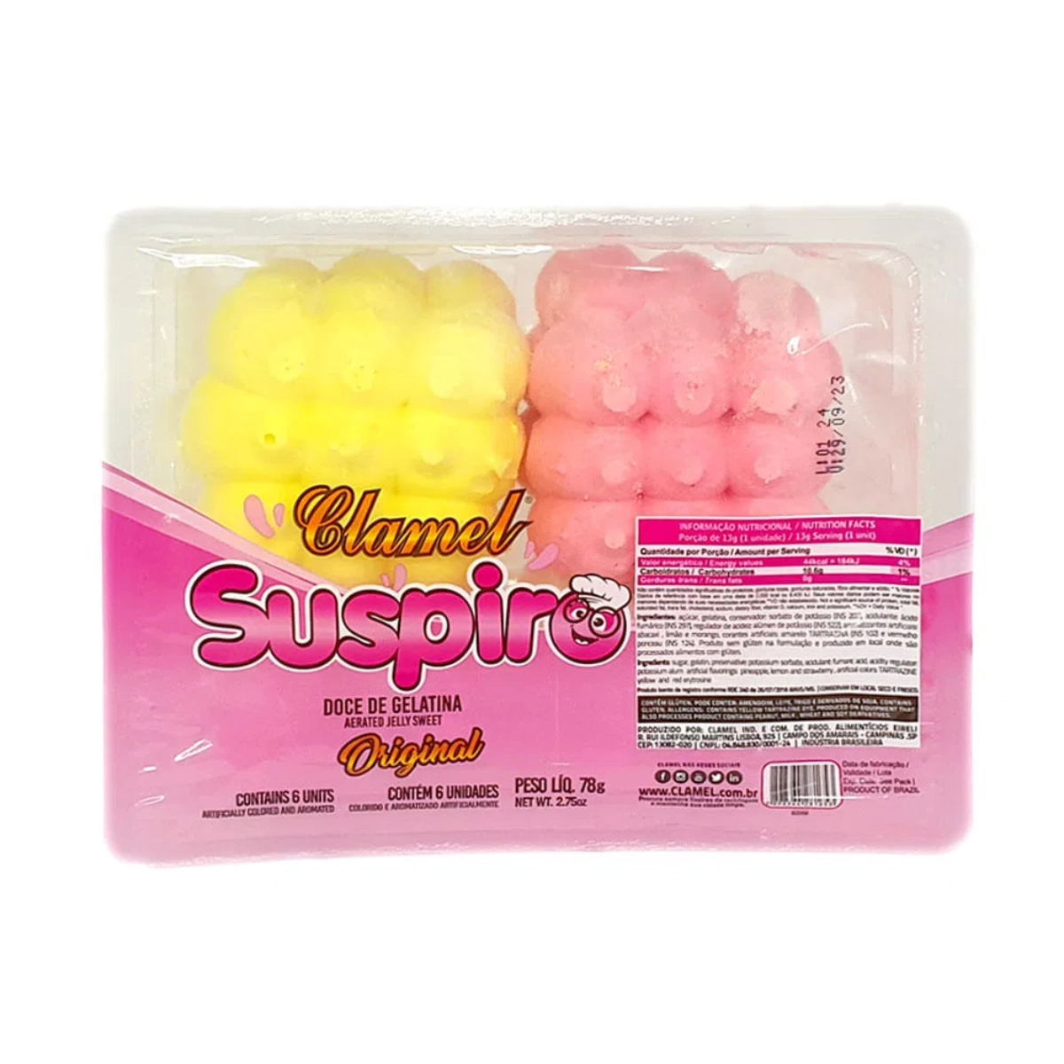 Baby Suspiro 78g 6un Clamel