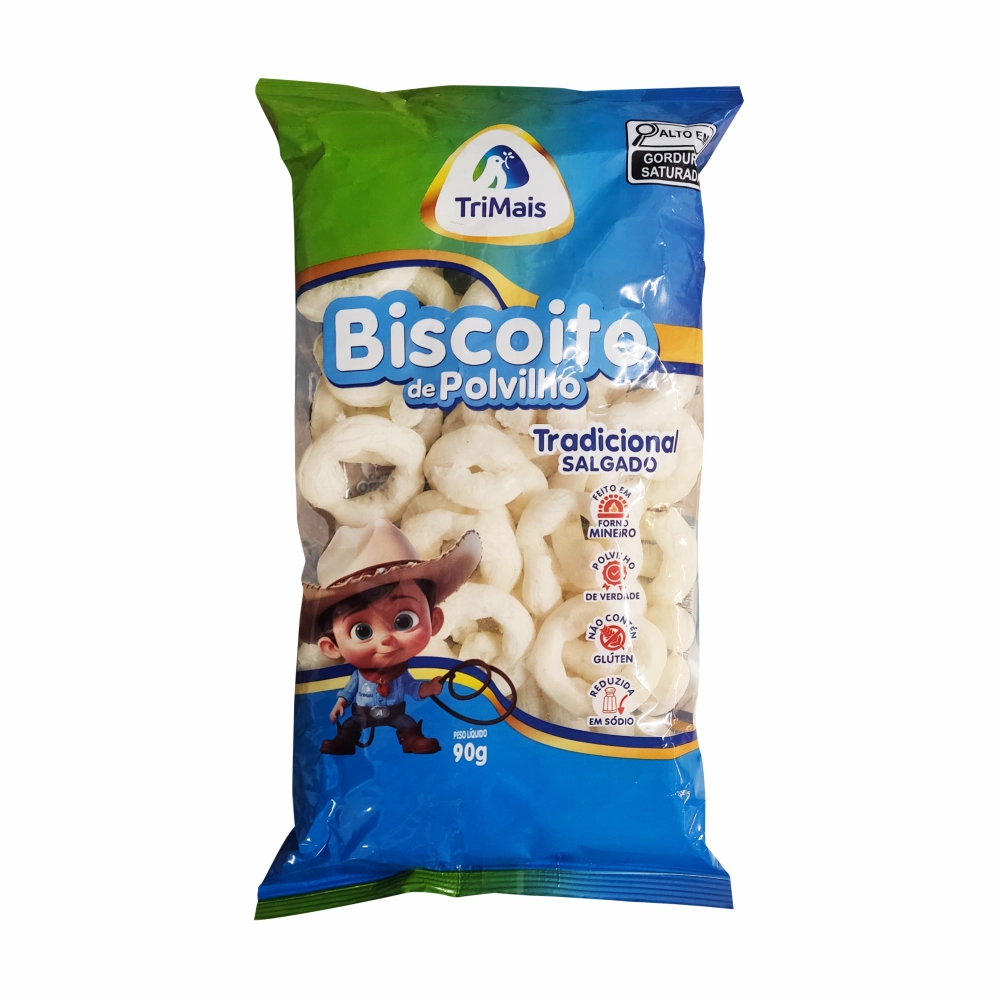 Bisc.polvilho Trimais 90g Argola Salgado