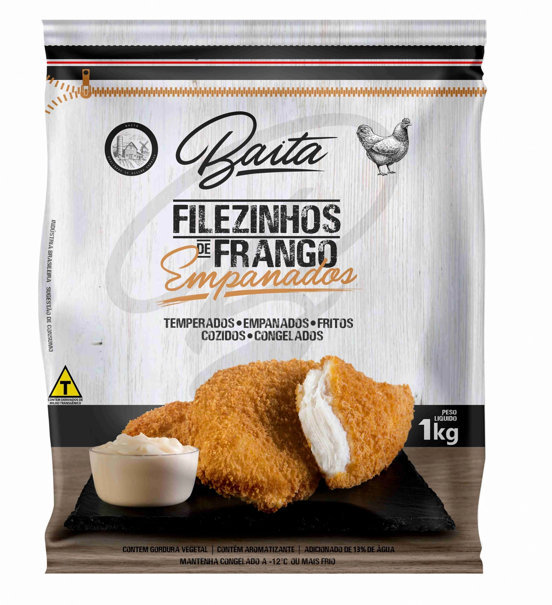 Filezinho Empanado Fenix 1kg Baita Frango