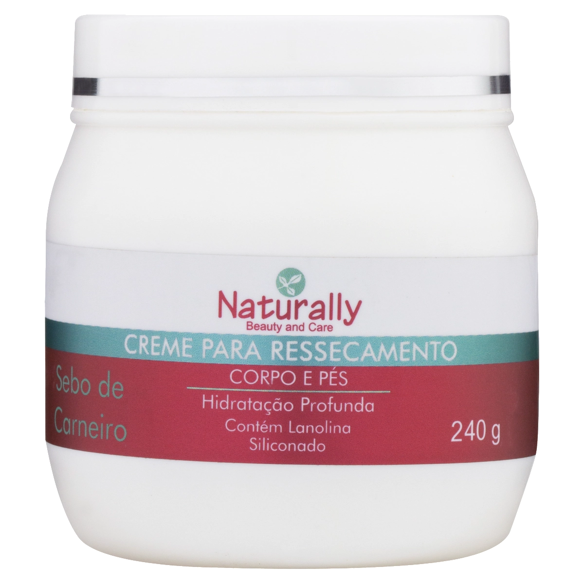 Creme Para Ressecamento Sebo De Carneiro Corporal Naturally Pote 240g