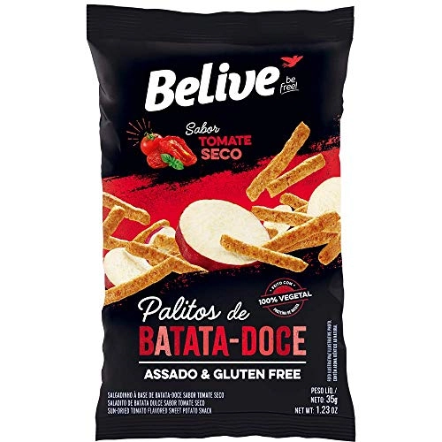 Palitos De Batata Doce E Tomate Seco S/gluten Belive 35g