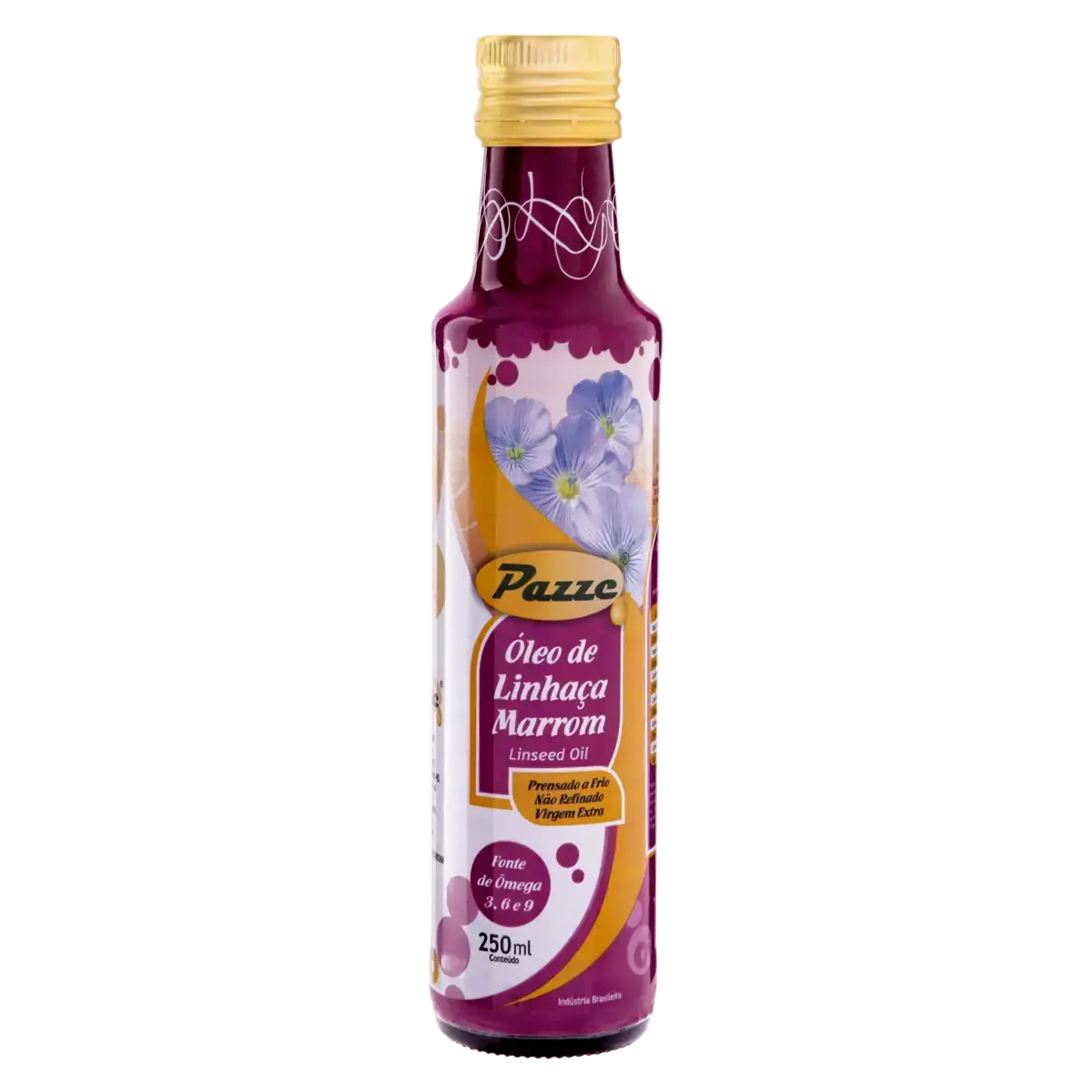 óleo De Linhaça Marrom Extra Virgem Pazze Vidro 250ml