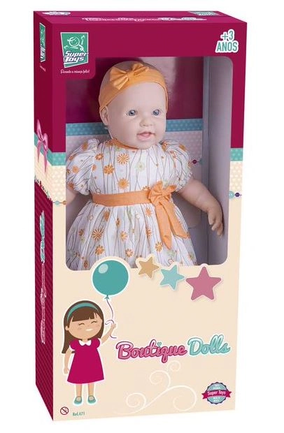 Boutique Dolls Vestido Laranja Unica Un