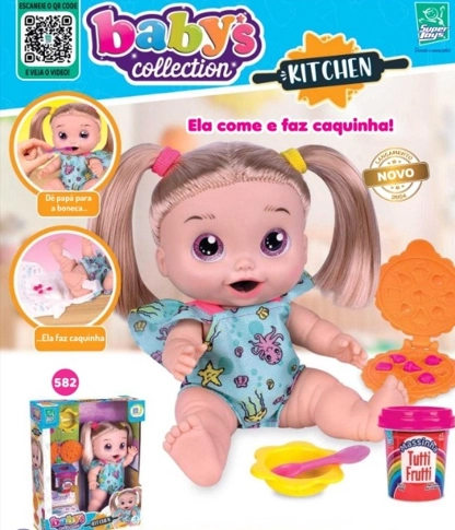 Boneca Babys Collection Kitchen