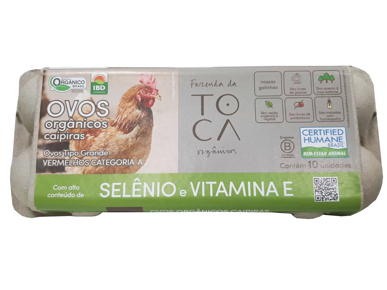 Ovos Cipira Org Selenio Vit E F Toca C/10