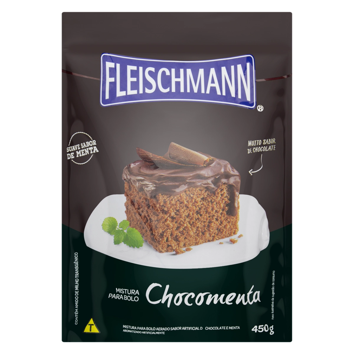 Mistura Para Bolo Aerado Chocomenta Fleischmann Pacote 450g