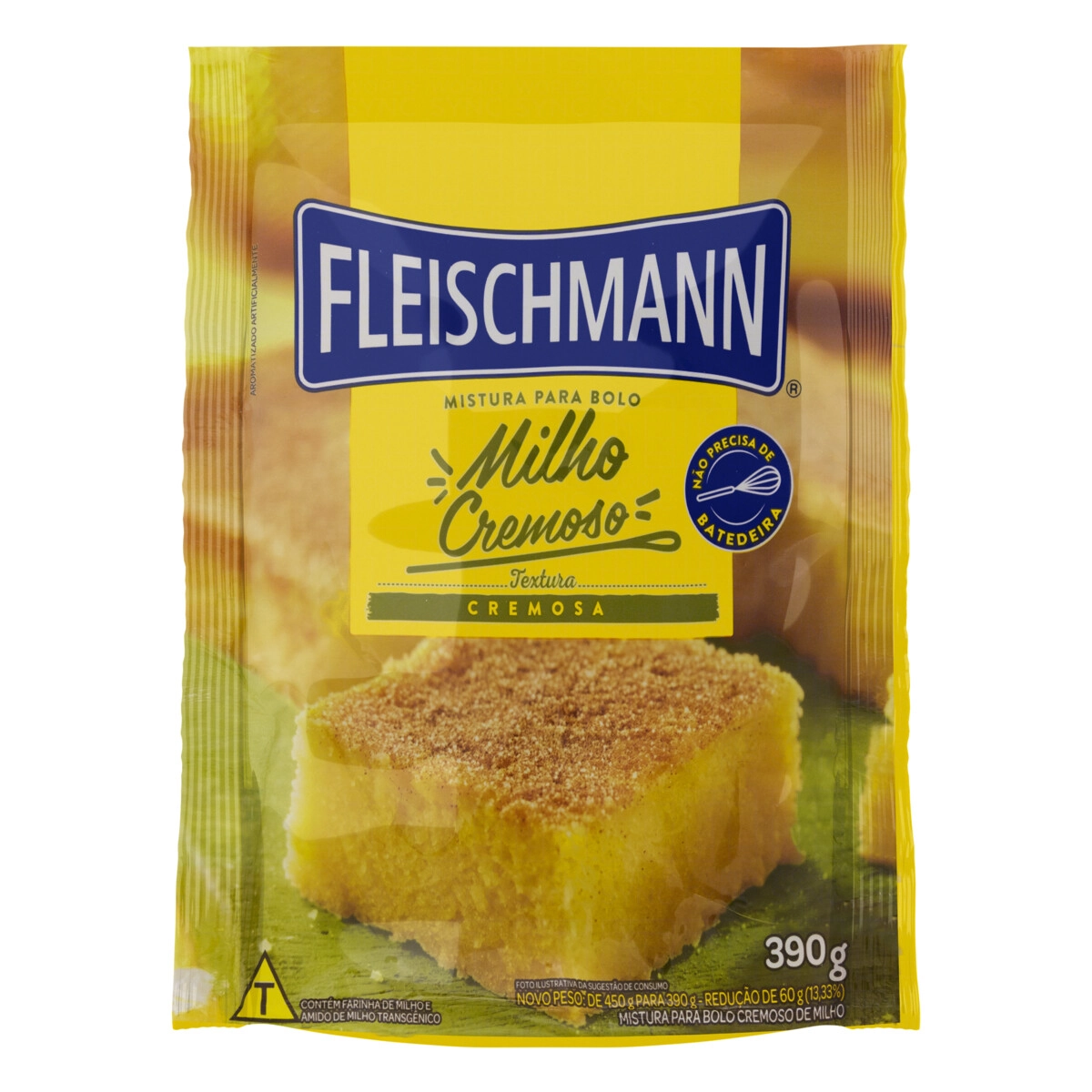 Mistura Para Bolo Cremoso Milho Fleischmann Pacote 450g