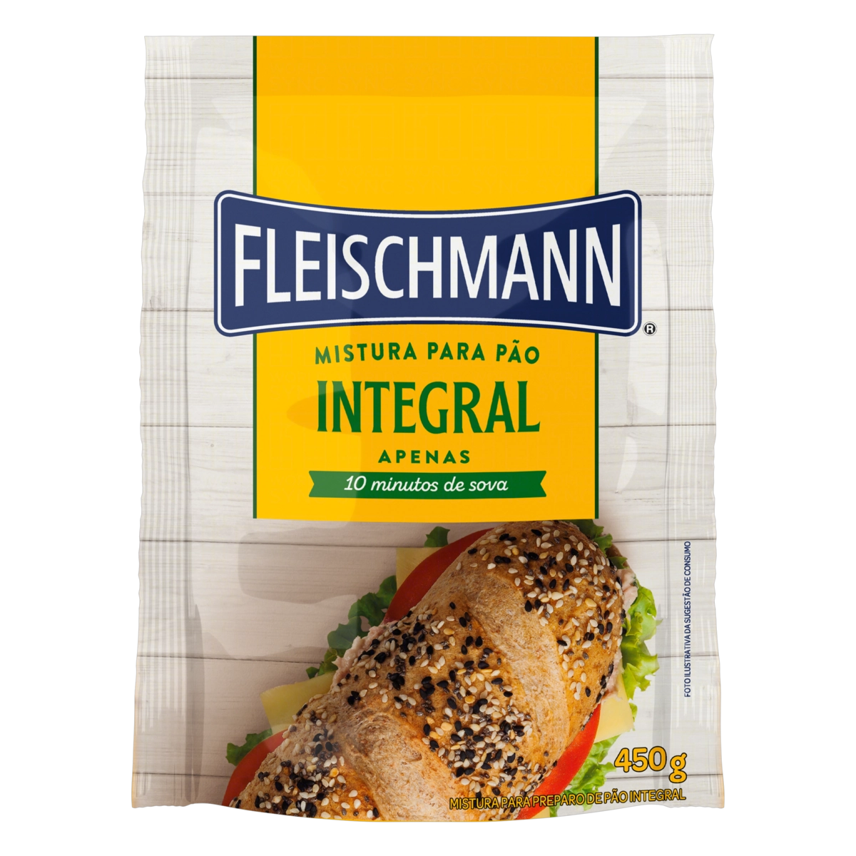 Mistura Para Pão Integral Fleischmann Pacote 450g