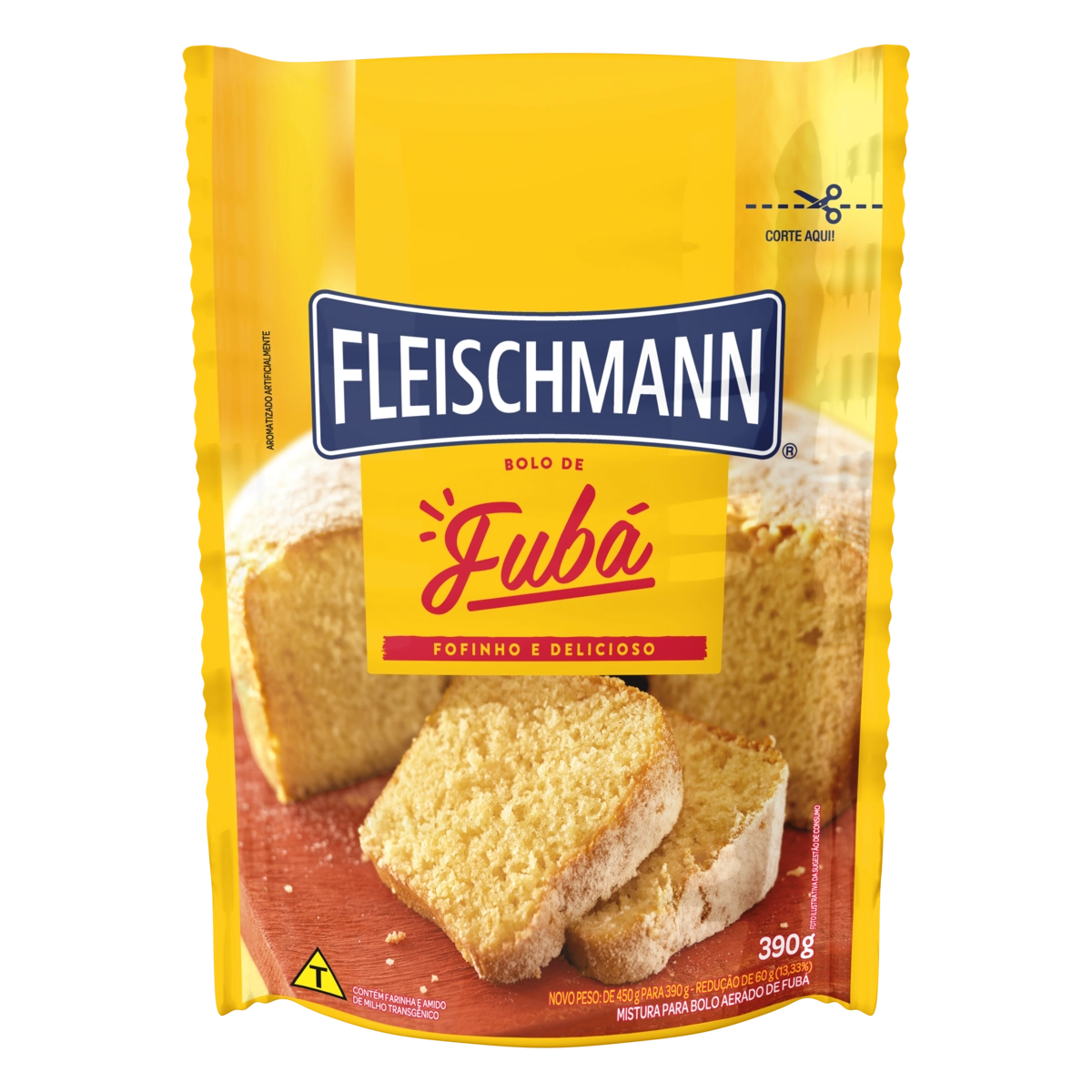 Mistura Para Bolo Aerado Fubá Fleischmann Sachê 450g