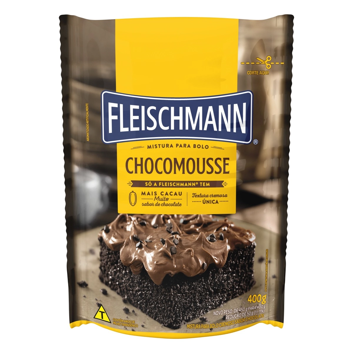 Mistura Para Bolo Cremoso Chocomousse Fleischmann Sachê 450g