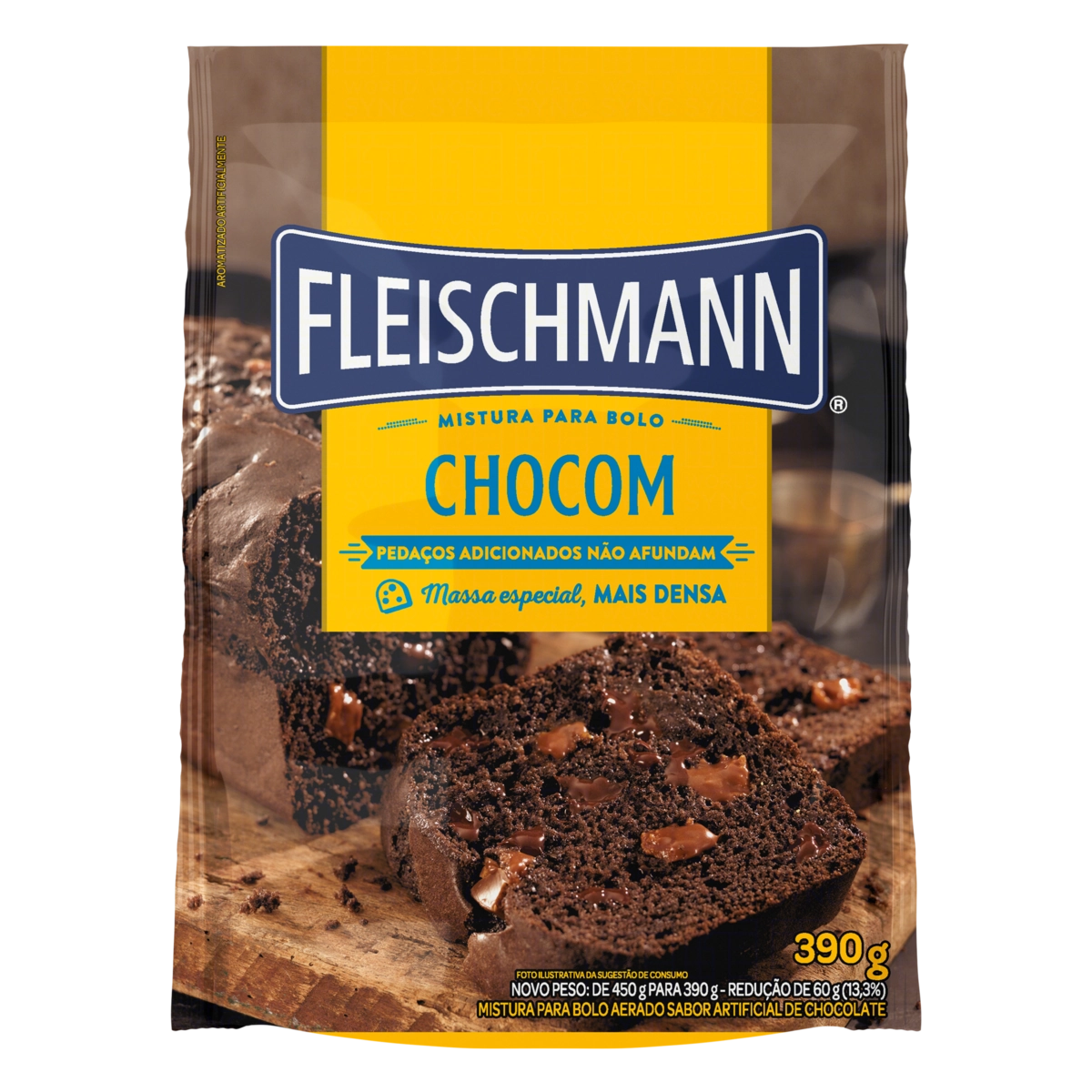 Mistura Para Bolo Aerado Chocom Fleischmann Sachê 450g
