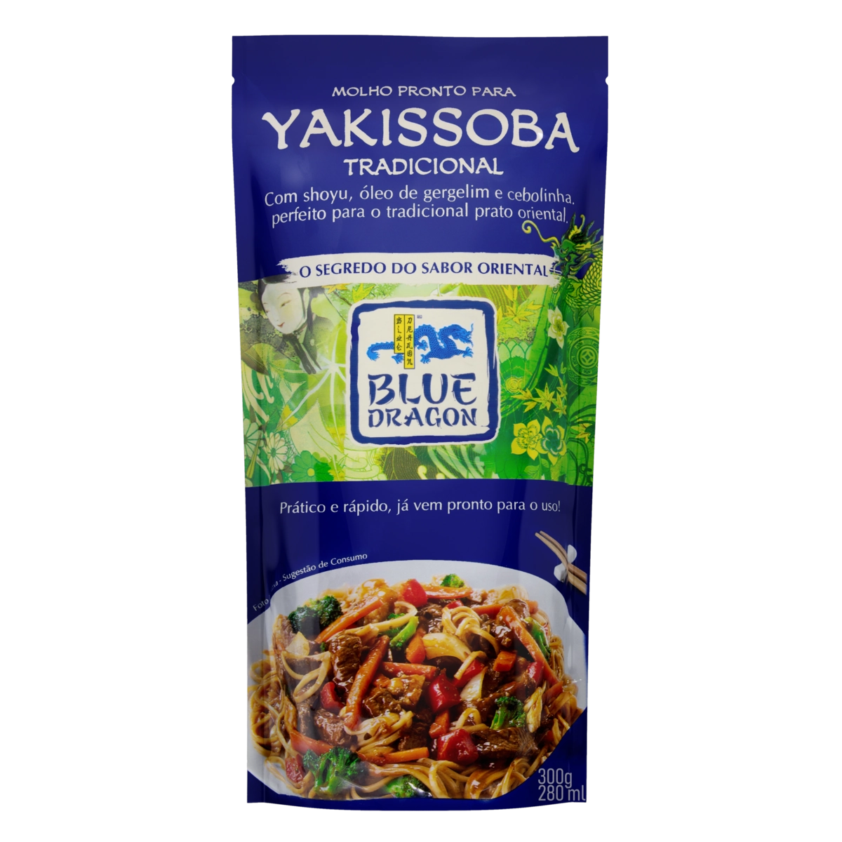 Molho Para Yakissoba Tradicional Blue Dragon Sachê 280ml