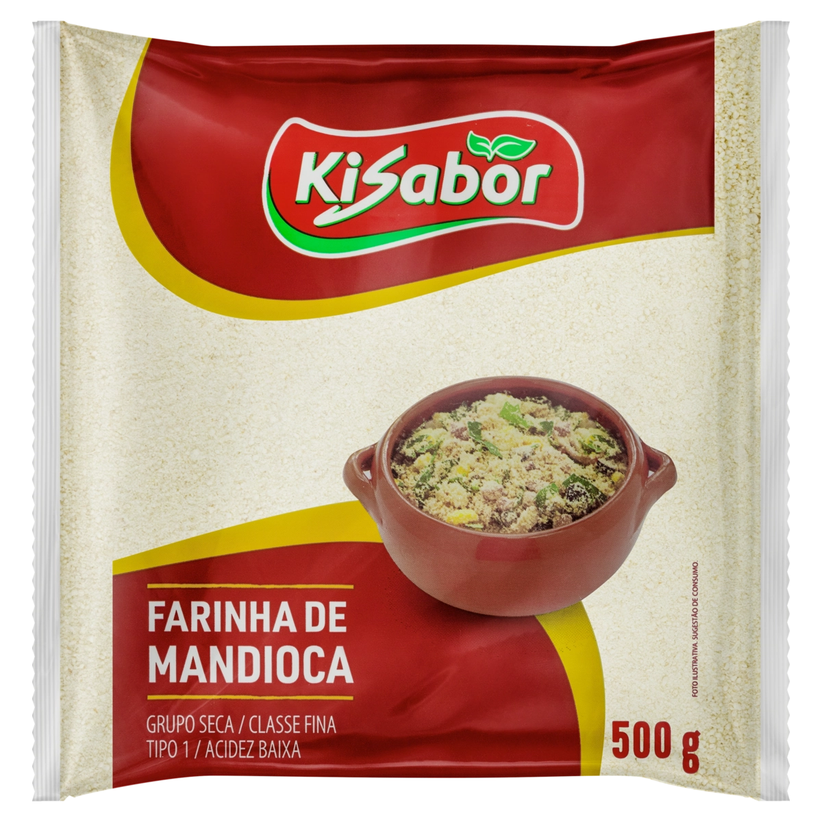 Farinha De Mandioca Tipo 1 Kisabor Pacote 500g