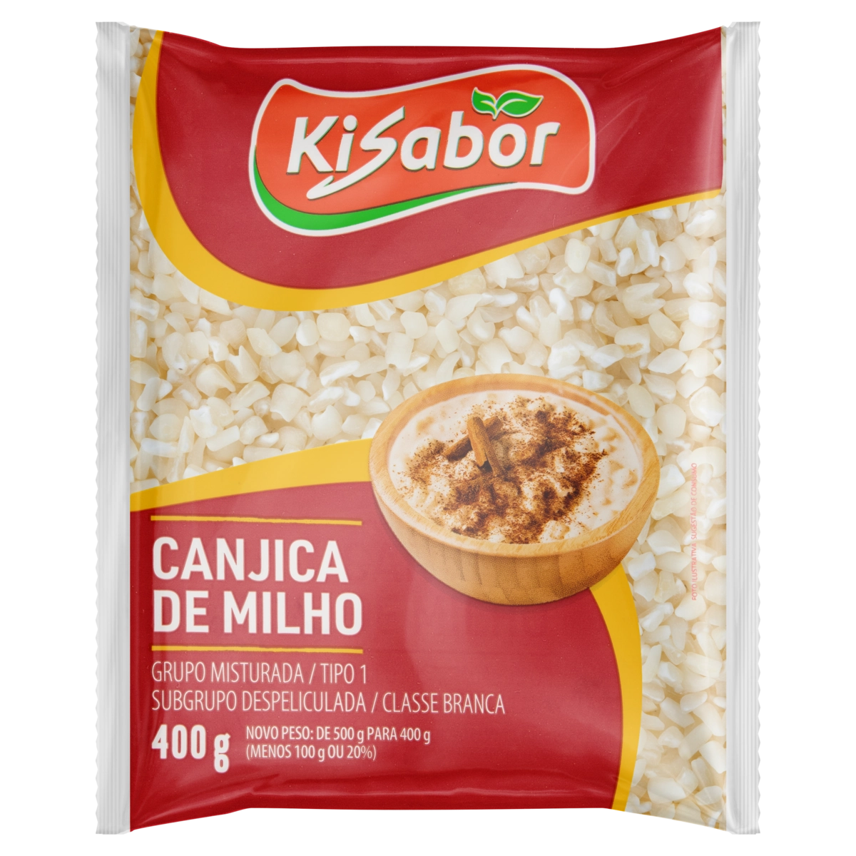 Canjica De Milho Branca Tipo 1 Kisabor Pacote 500g