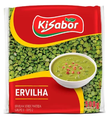 Ervilha Partida Tipo 2 Kisabor Pacote 500g